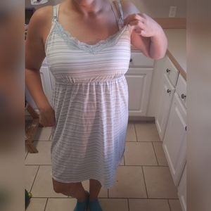 Nursing pajama dress and robe
